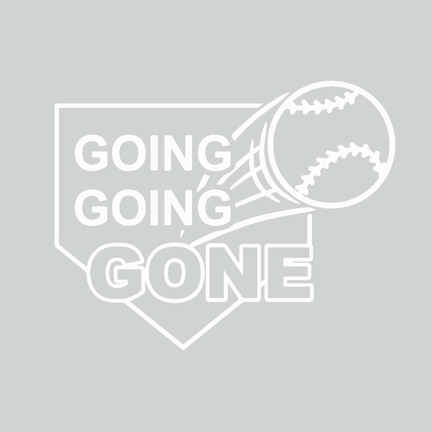 Going Going Gone | Women’s Short Sleeve Crewneck Baseball T-Shirts | 100% Polyester