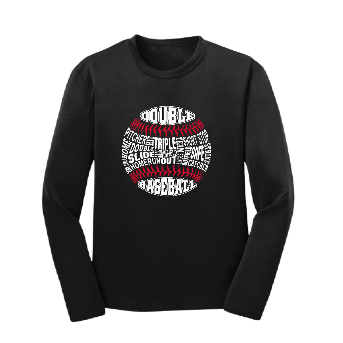 Grand Slam | Youth Long Sleeve Baseball Performance T-Shirts | 100% Polyester