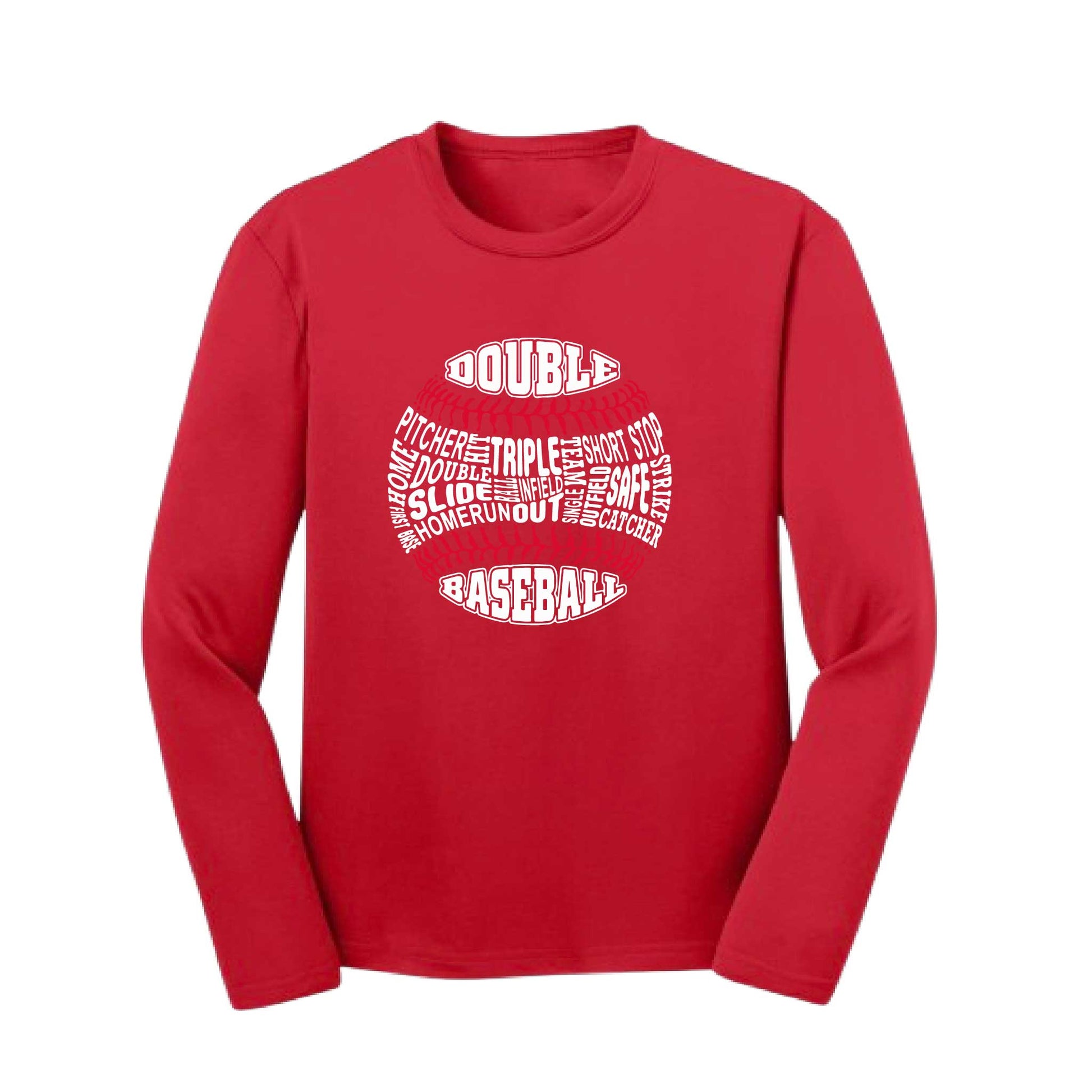 Grand Slam | Youth Long Sleeve Baseball Performance T-Shirts | 100% Polyester