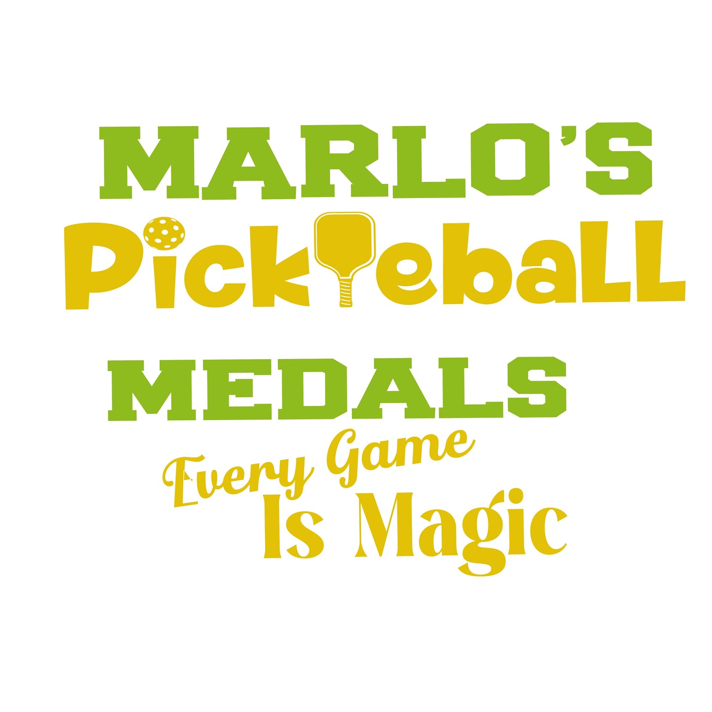 Custom Pickleball "Every Game is Magic" Trophy Display Rack | Sports Tournament Award Hanger