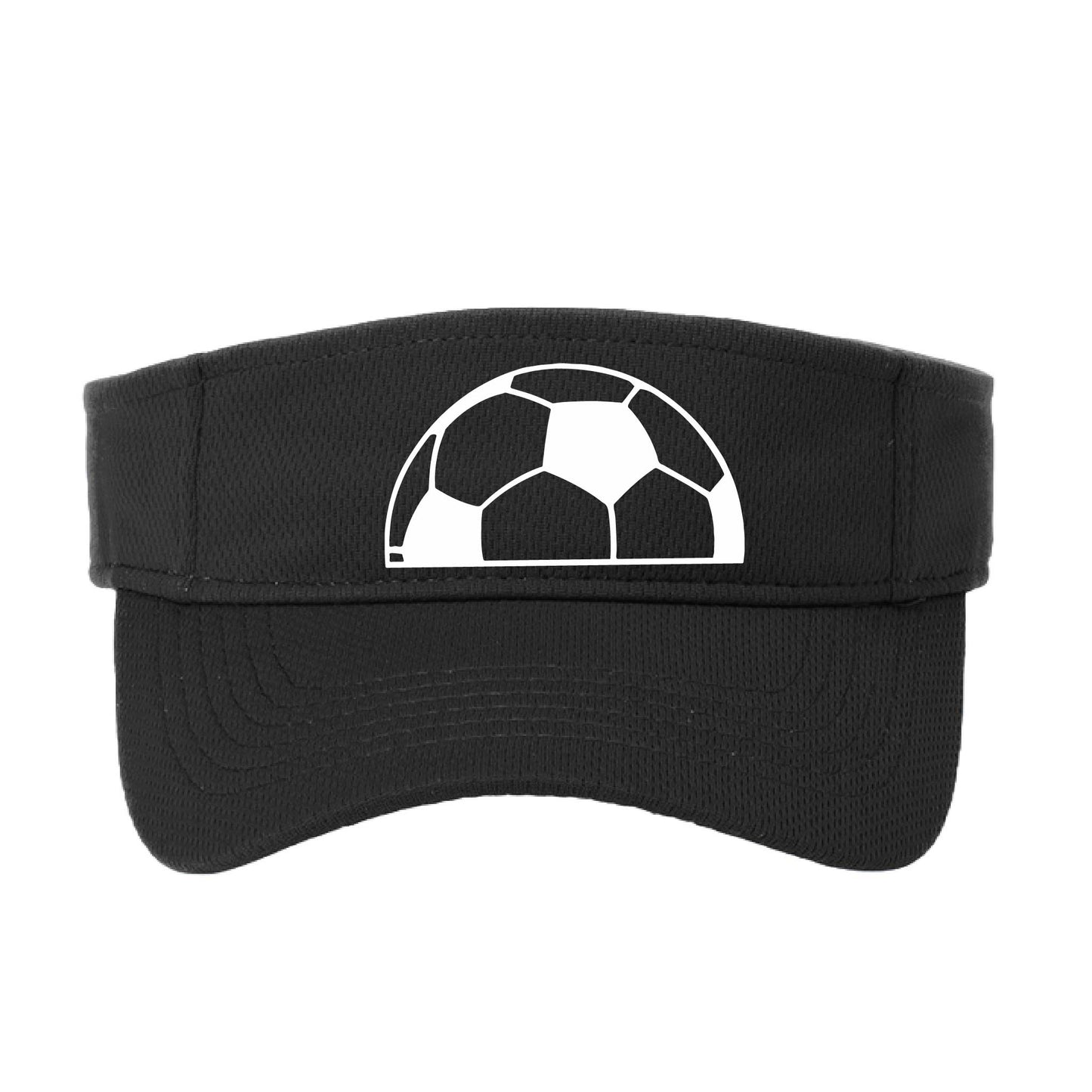 Half Soccer Ball | Soccer Visors | Moisture Wicking 100% Polyester