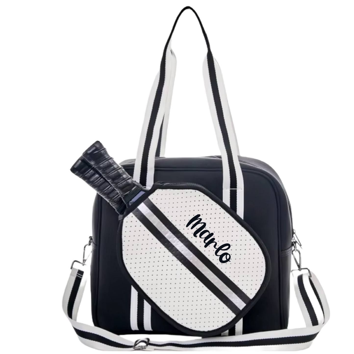 Classy Pickleball Bag | Personalized Pickleball and Paddle Sports Bag | Large Size Court Tote Bag