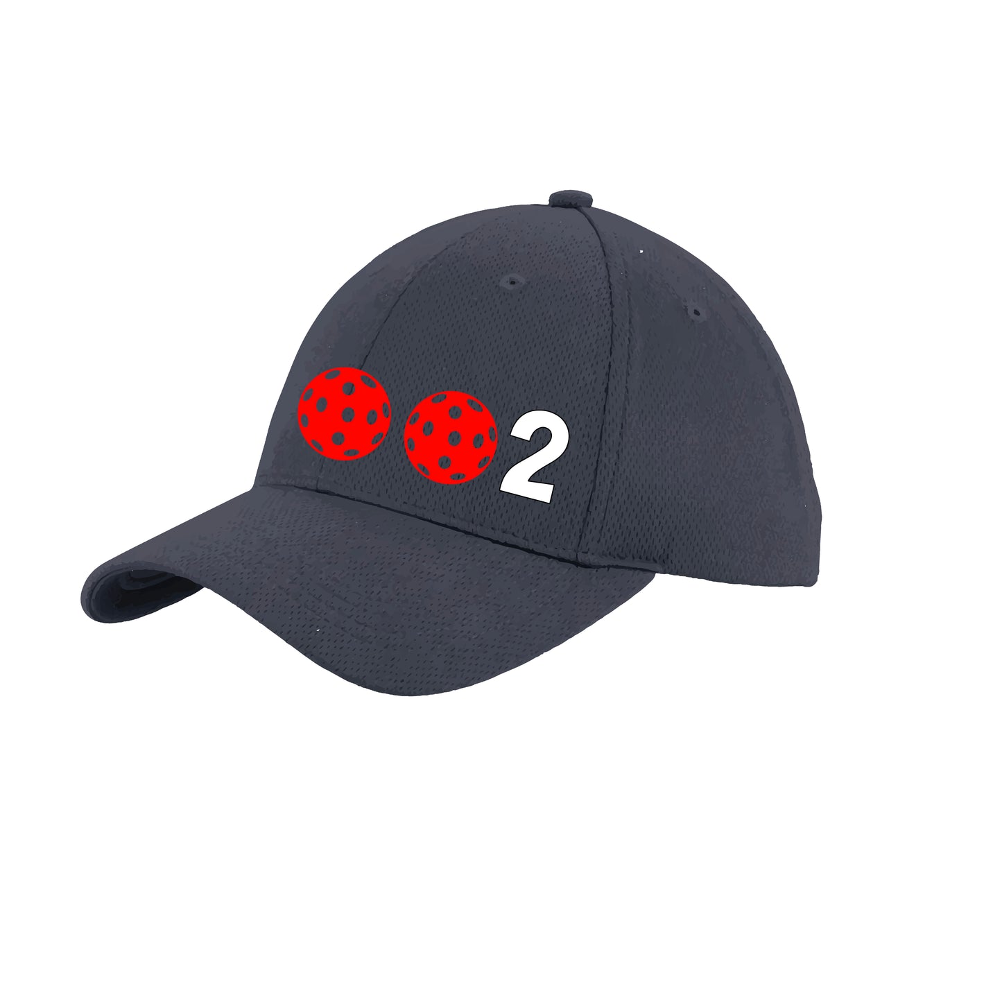 002 With Pickleballs (Customizable) | Pickleball Hat | Moisture-Wicking 100% Polyester