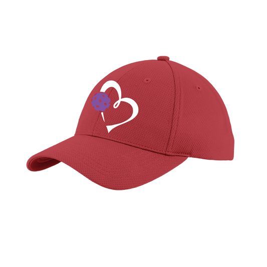 Love Pickleball (Purple) Customizable | Pickleball Hat | Moisture-Wicking 100% Polyester