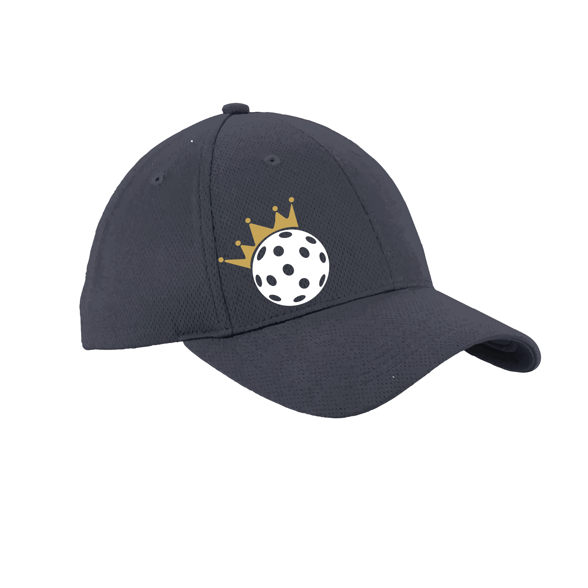 Pickleball Design: Pickleball Queen Crown  Score the winning point and look cute in this pickleball queen crown. Keep the sun out of your eyes and the sweat in check with 100% polyester and PosiCharge Technology. Dial in the perfect fit with the hook-and-loop closure made especially for grownups. Pickleball never looked so good! The UV protection and antimicrobial finish will keep you comfortable and protected on and off the court