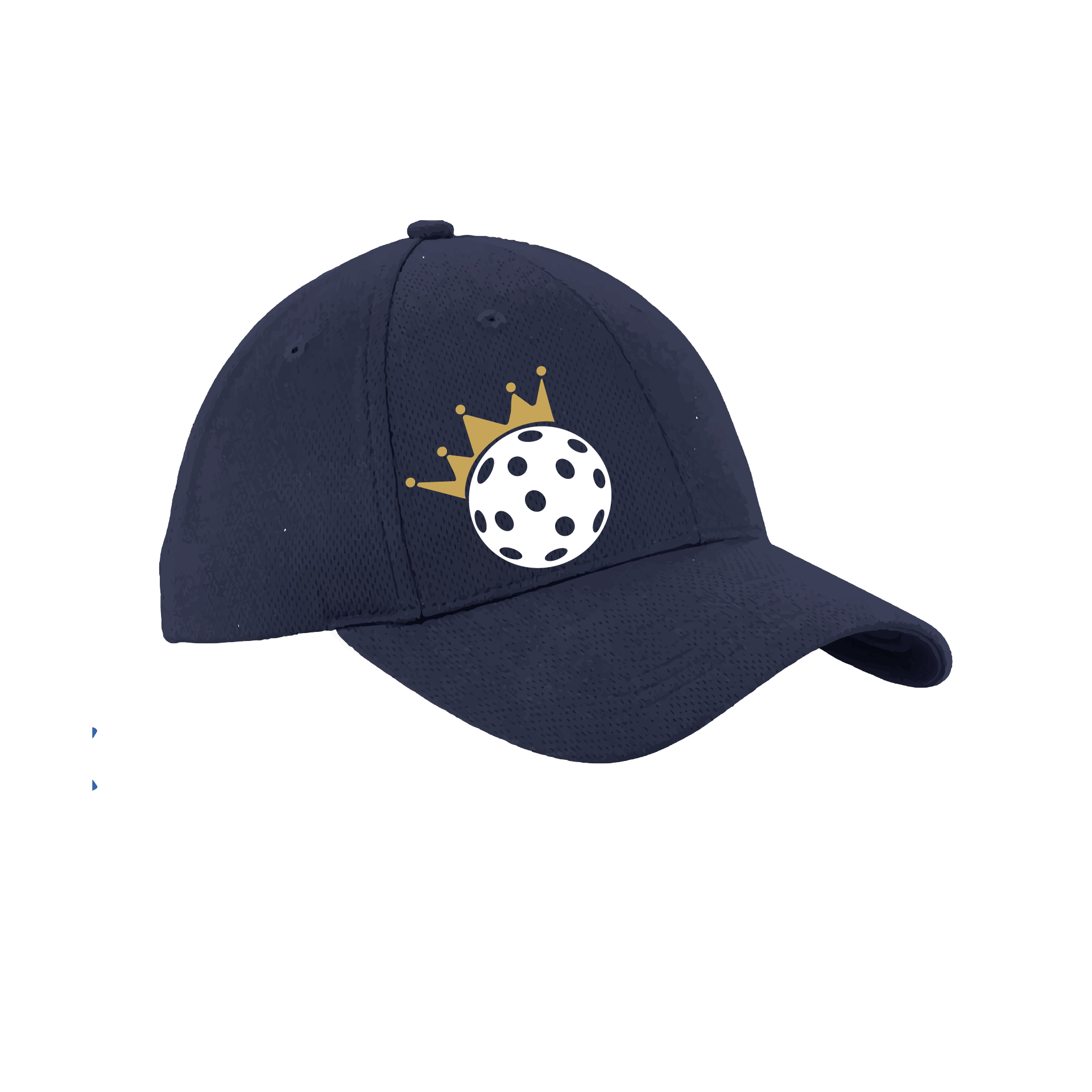 Pickleball Design: Pickleball Queen Crown  Score the winning point and look cute in this pickleball queen crown. Keep the sun out of your eyes and the sweat in check with 100% polyester and PosiCharge Technology. Dial in the perfect fit with the hook-and-loop closure made especially for grownups. Pickleball never looked so good! The UV protection and antimicrobial finish will keep you comfortable and protected on and off the court