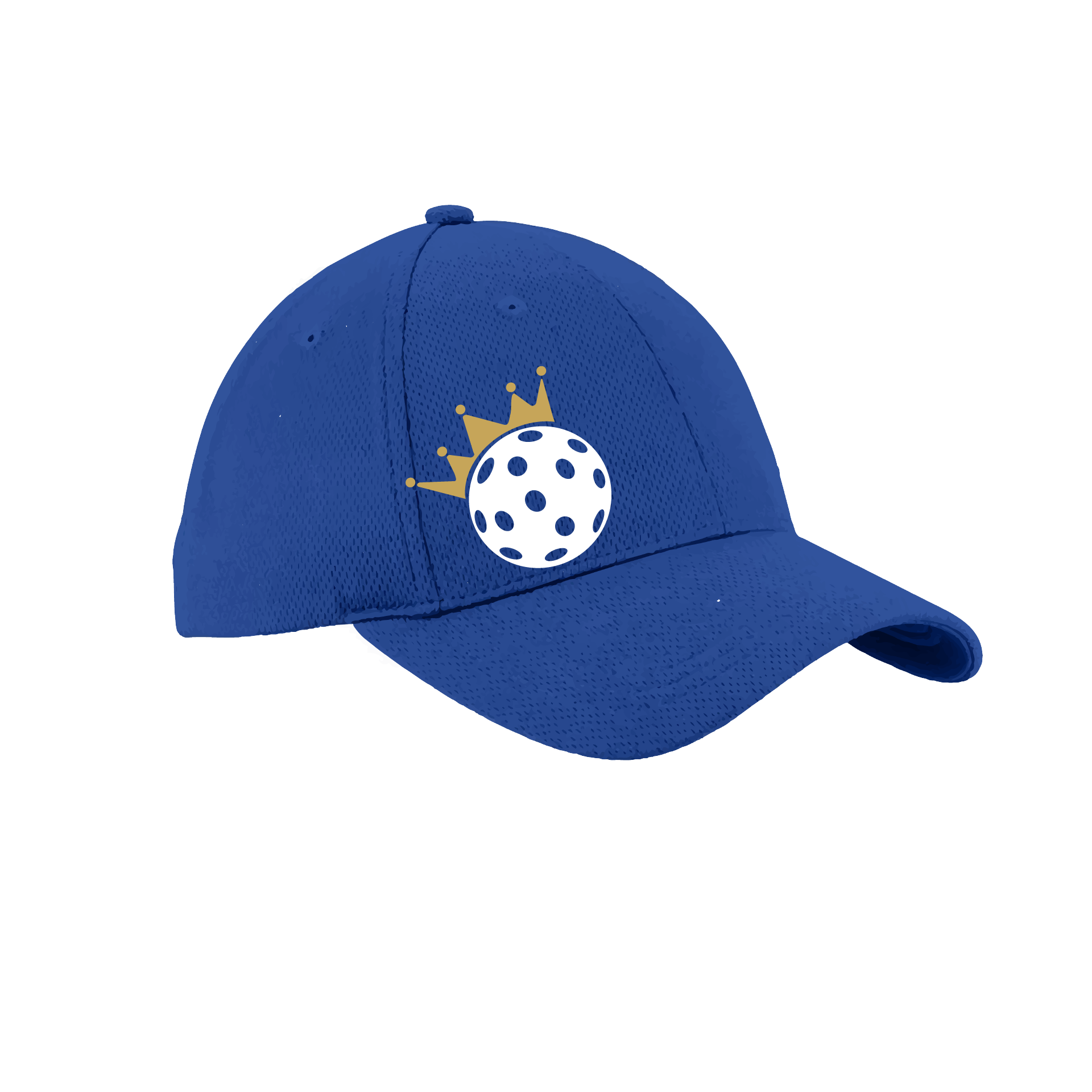 Pickleball Design: Pickleball Queen Crown  Score the winning point and look cute in this pickleball queen crown. Keep the sun out of your eyes and the sweat in check with 100% polyester and PosiCharge Technology. Dial in the perfect fit with the hook-and-loop closure made especially for grownups. Pickleball never looked so good! The UV protection and antimicrobial finish will keep you comfortable and protected on and off the court