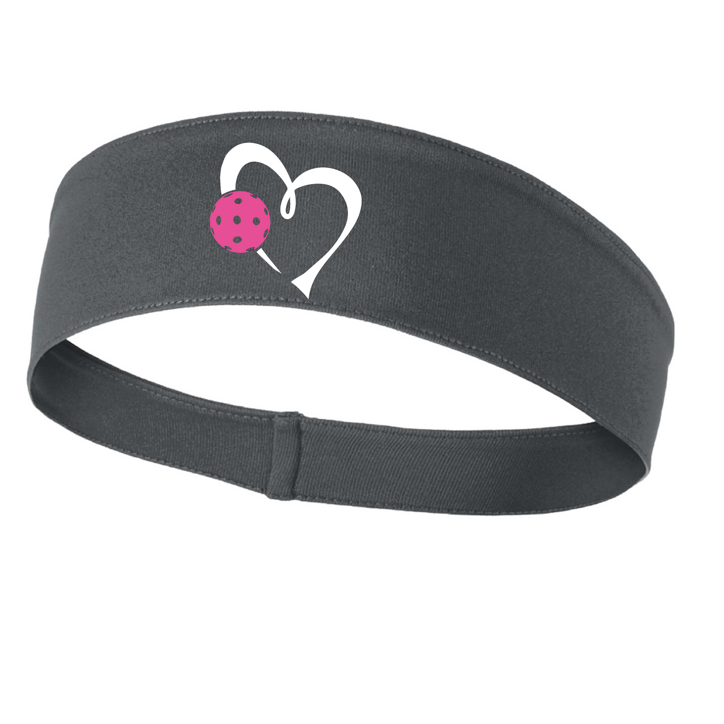 Love Pickleball Heart (Pink) | Pickleball Headband | 100% Polyester