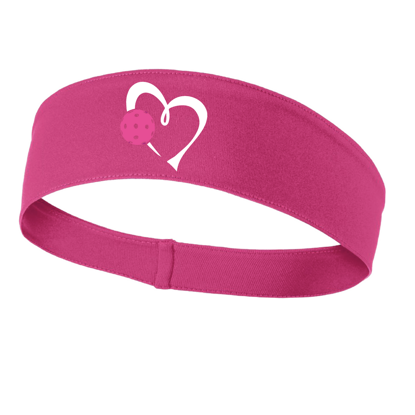 Love Pickleball Heart (Pink) | Pickleball Headband | 100% Polyester