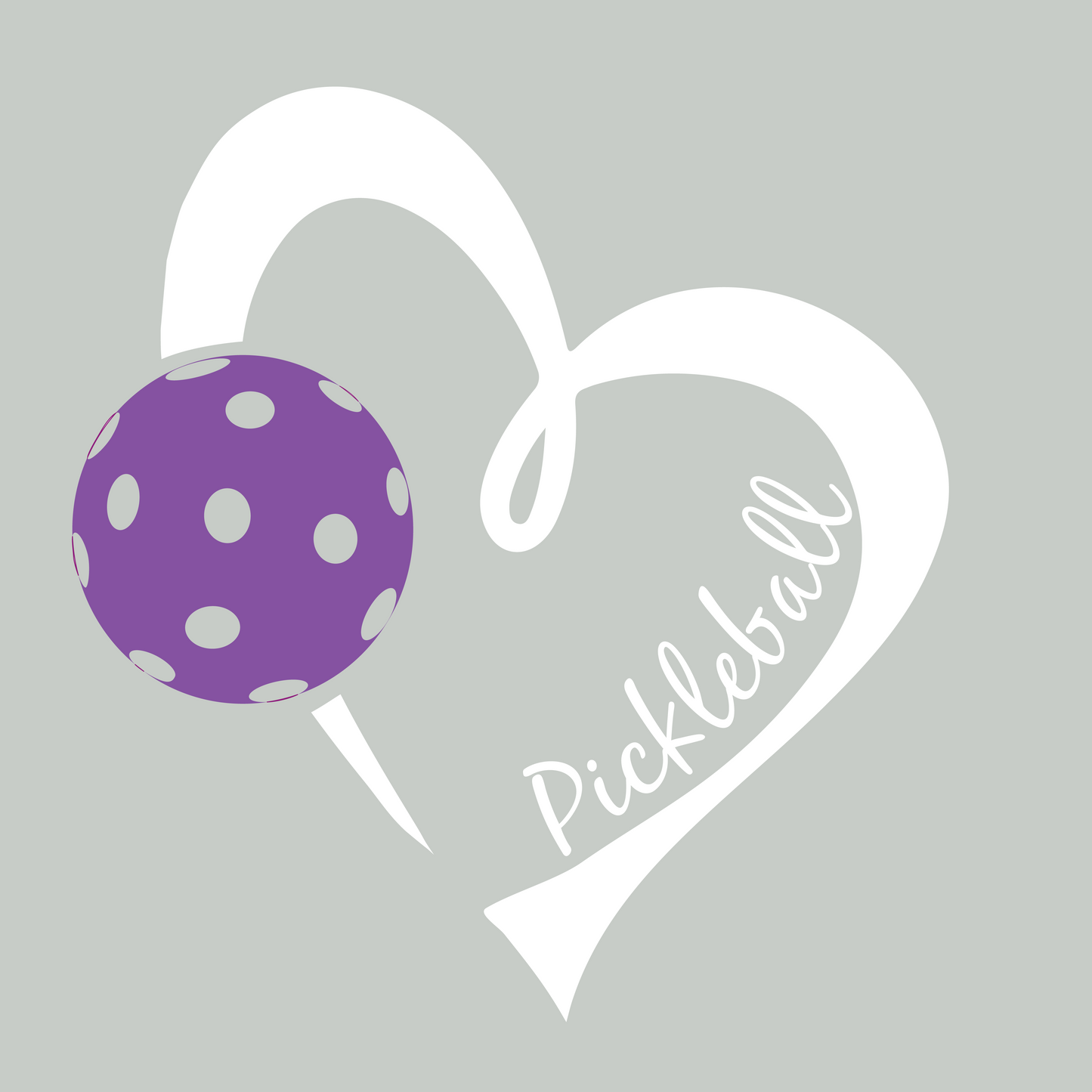 Pickleball Love (Purple) | Men's Long Sleeve Athletic Shirt | 100% Polyester