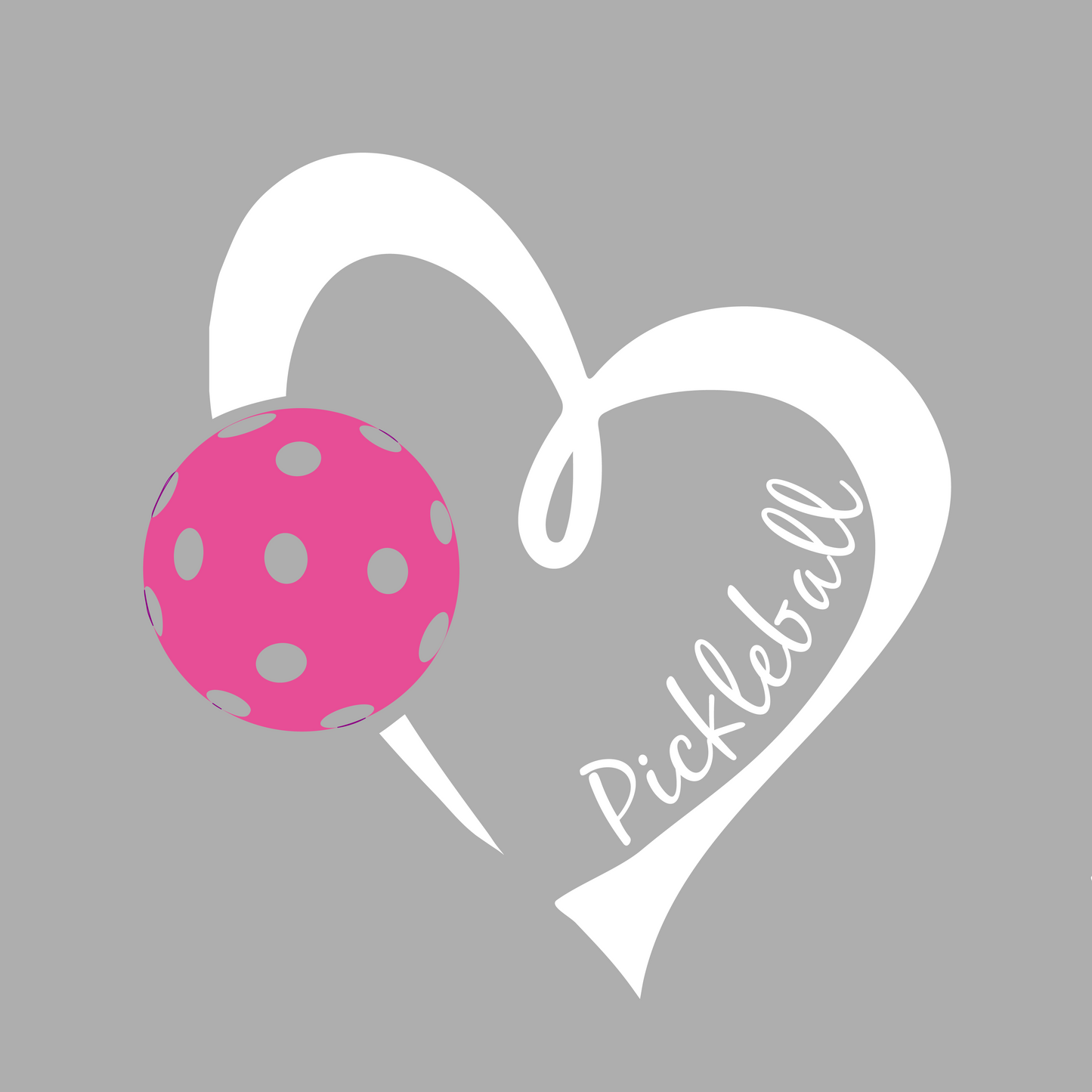 Pickleball Love Heart (Pink)| Women's Split Back or Tied Back Pickleball Tank | 80/20 Nylon Spandex Mix