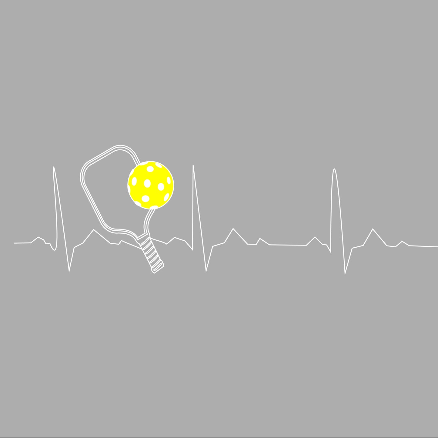 Pickleball Heartbeat EKG | Women's Open Teardrop Back Pickleball Tank | 100% Polyester