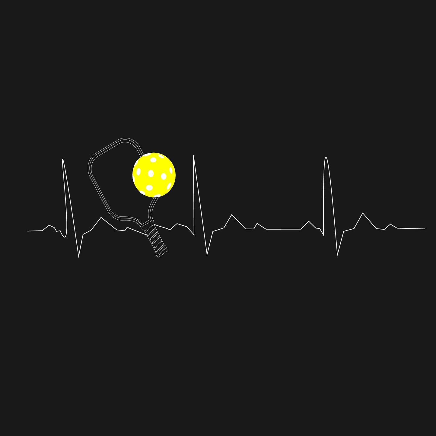 Pickleball Heartbeat EKG | Women's Split Back or Tied Back Pickleball Tank | 80/20 Nylon Spandex Mix