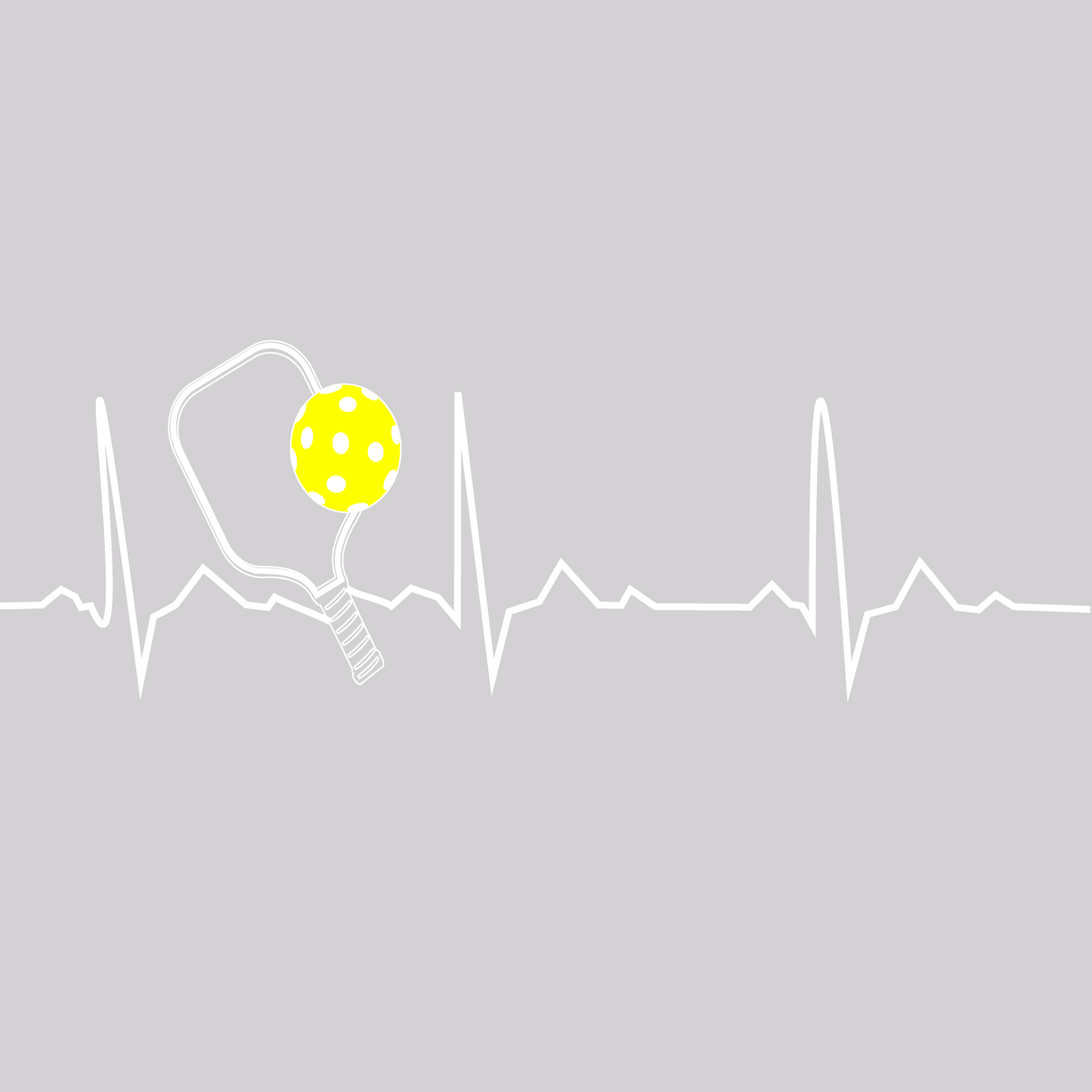 Pickleball Heartbeat EKG | Pickleball Car Decal And Pickleball Sticker