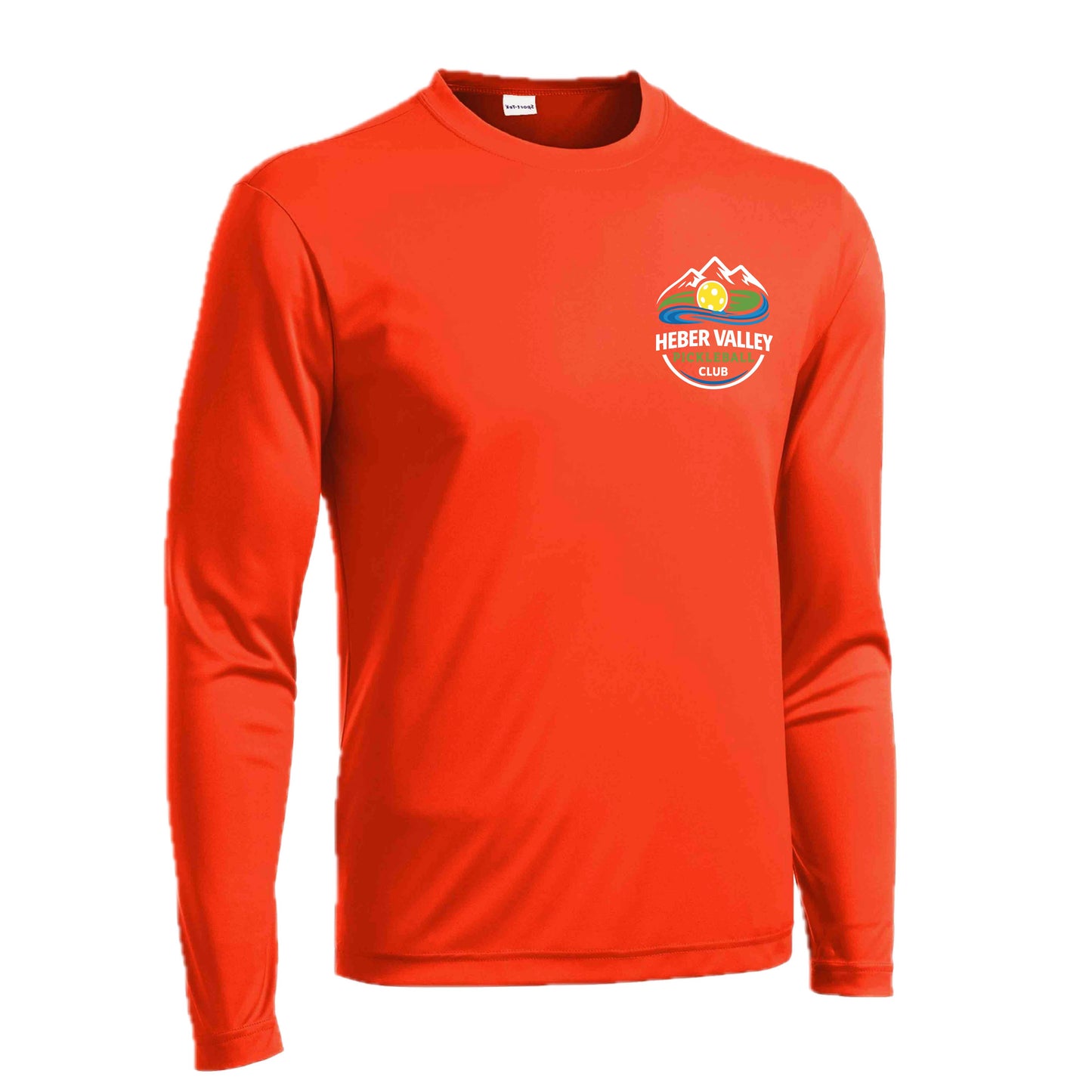 Heber Valley Pickleball Club (Customizable) | Men's Long Sleeve Pickleball Performance T-Shirt | 100% Polyester
