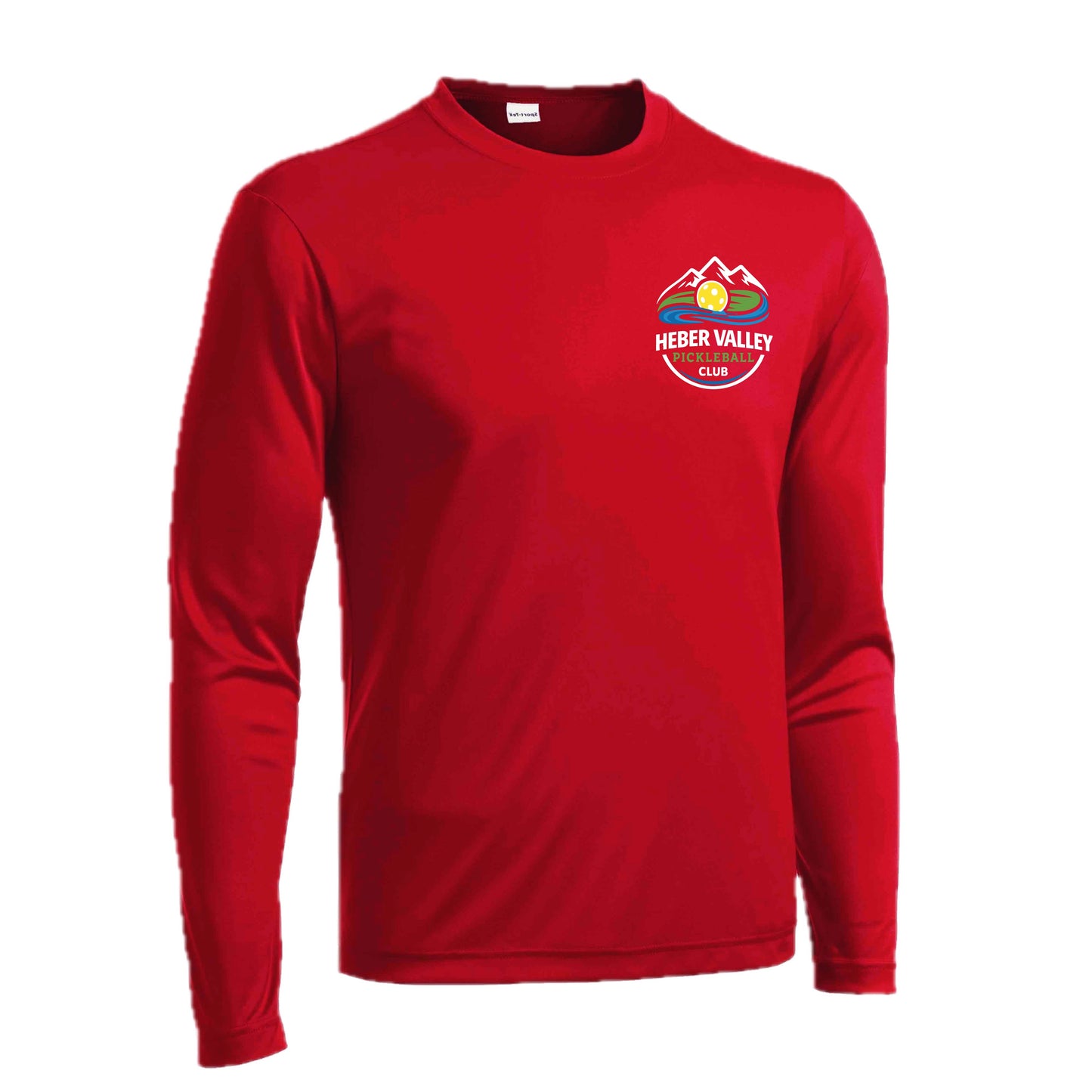 Heber Valley Pickleball Club (Customizable) | Men's Long Sleeve Pickleball Performance T-Shirt | 100% Polyester