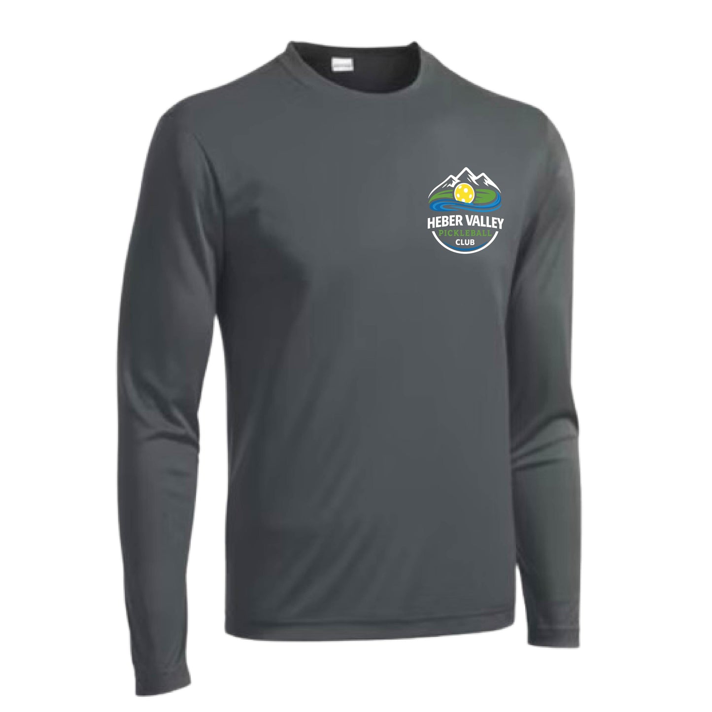 Heber Valley Pickleball Club (Customizable) | Men's Long Sleeve Pickleball Performance T-Shirt | 100% Polyester