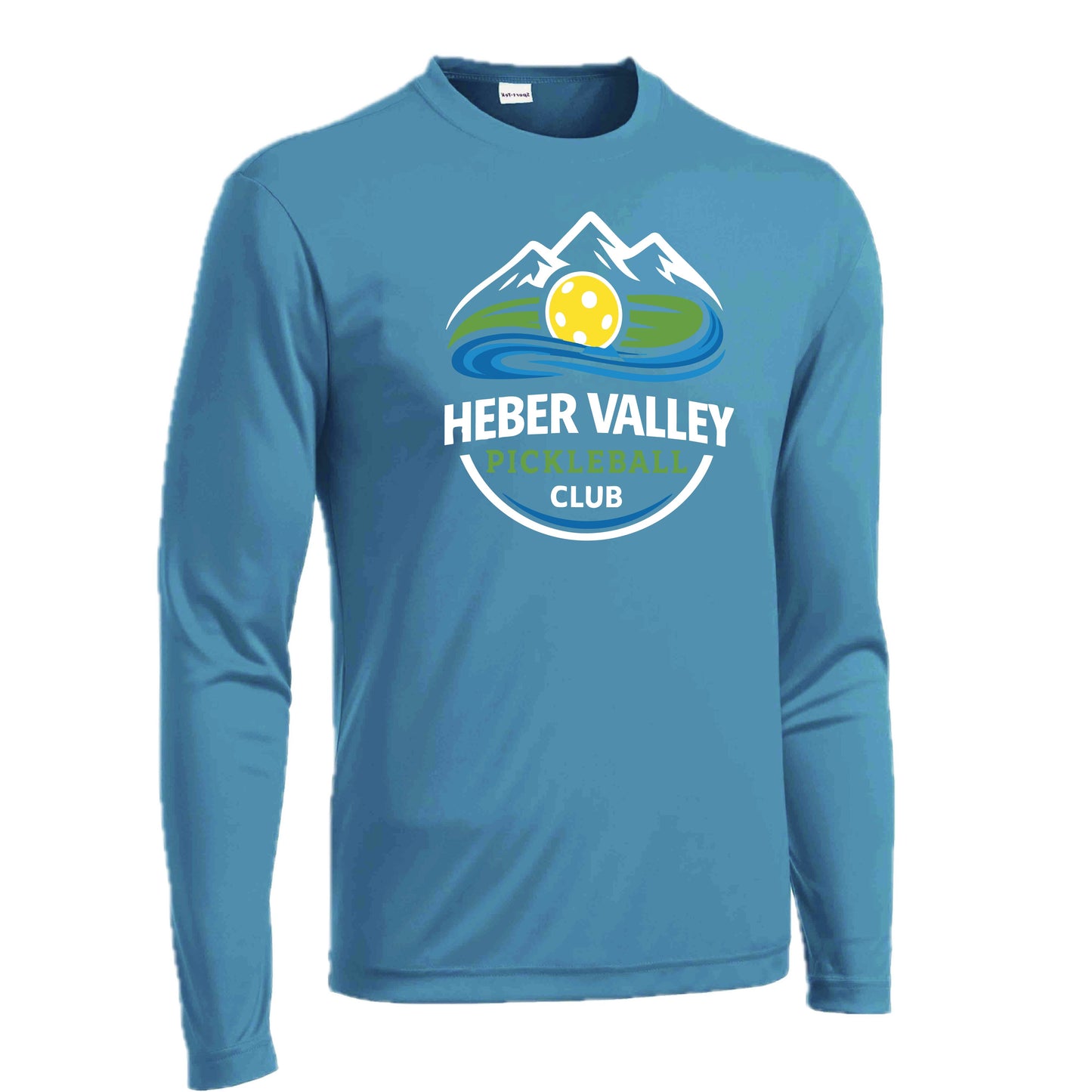 Heber Valley Pickleball Club (Customizable) | Men's Long Sleeve Pickleball Performance T-Shirt | 100% Polyester
