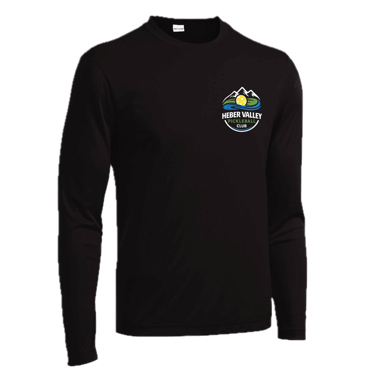 Heber Valley Pickleball Club (Customizable) | Men's Long Sleeve Pickleball Performance T-Shirt | 100% Polyester