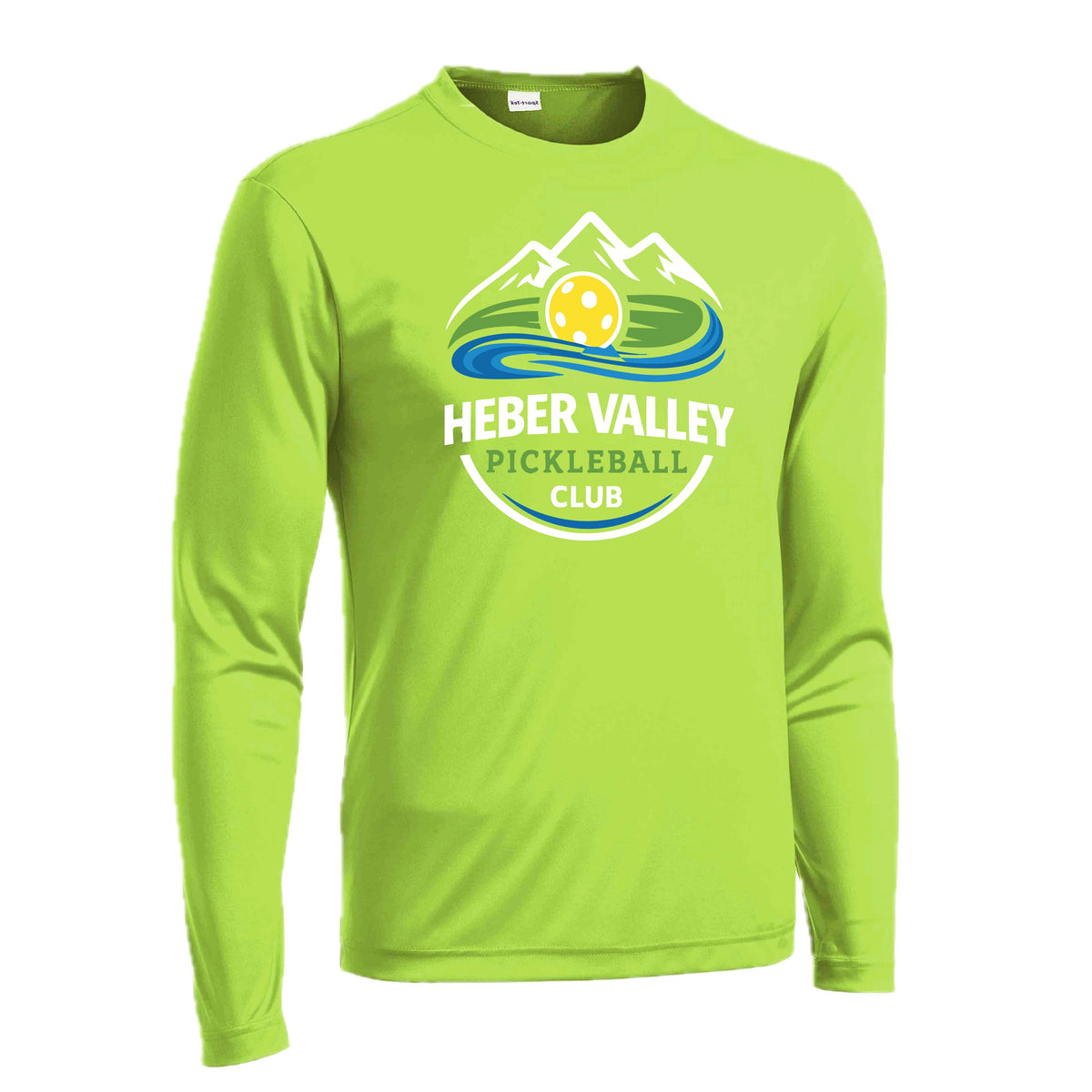 Heber Valley Pickleball Club (Customizable) | Men's Long Sleeve Pickleball Performance T-Shirt | 100% Polyester