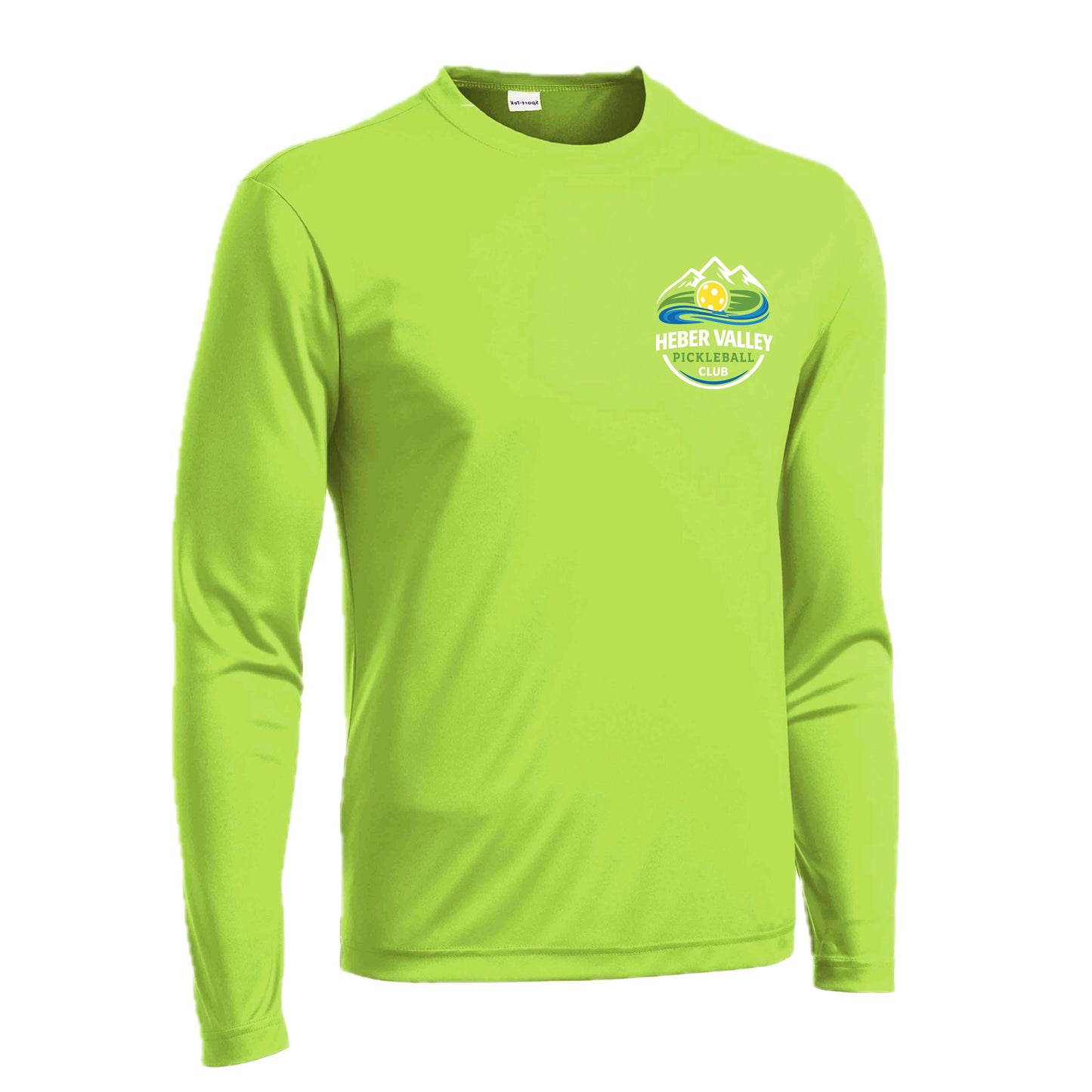 Heber Valley Pickleball Club (Customizable) | Men's Long Sleeve Pickleball Performance T-Shirt | 100% Polyester