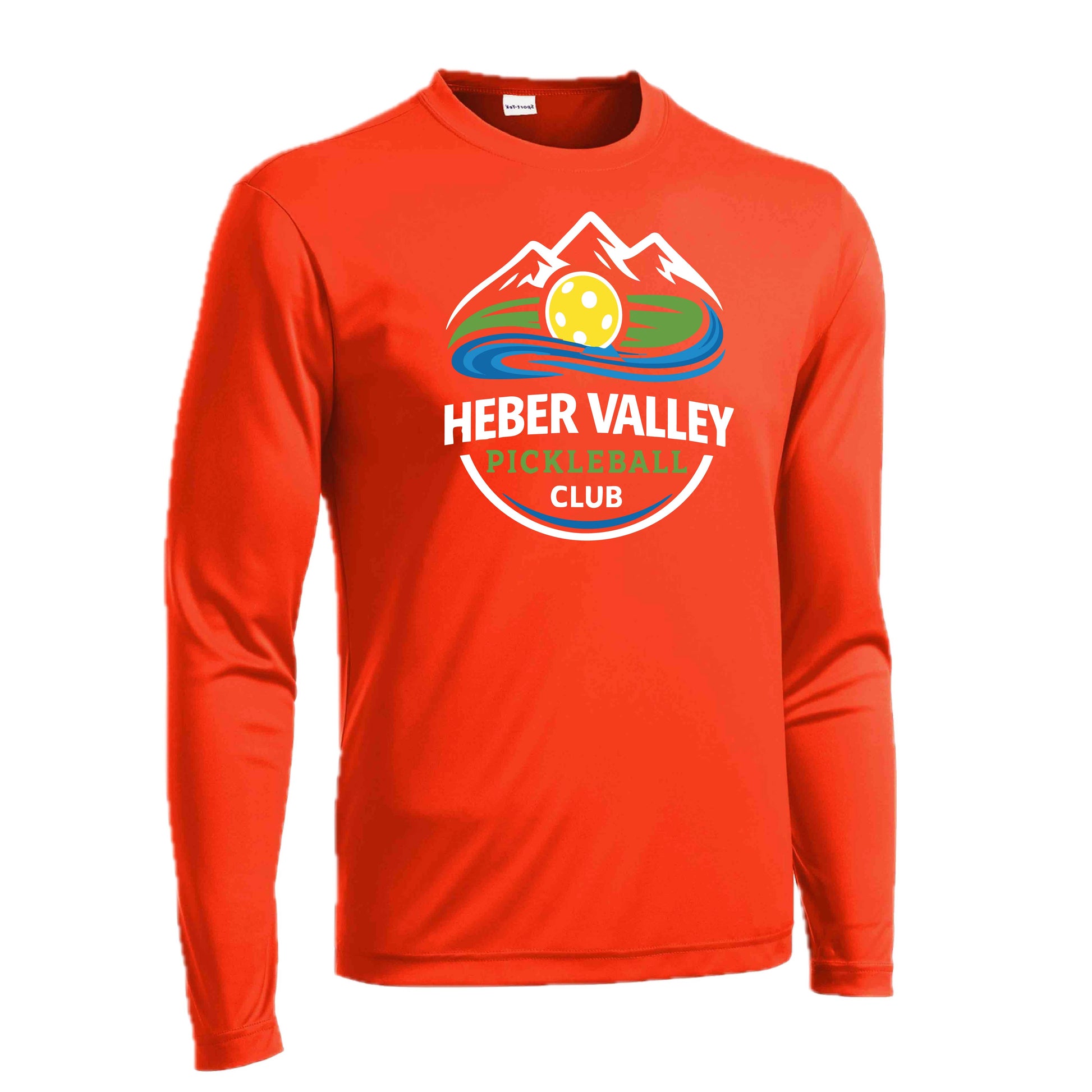 Heber Valley Pickleball Club (Customizable) | Men's Long Sleeve Pickleball Performance T-Shirt | 100% Polyester
