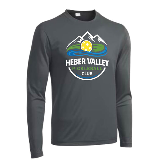 Heber Valley Pickleball Club (Customizable) | Men's Long Sleeve Pickleball Performance T-Shirt | 100% Polyester