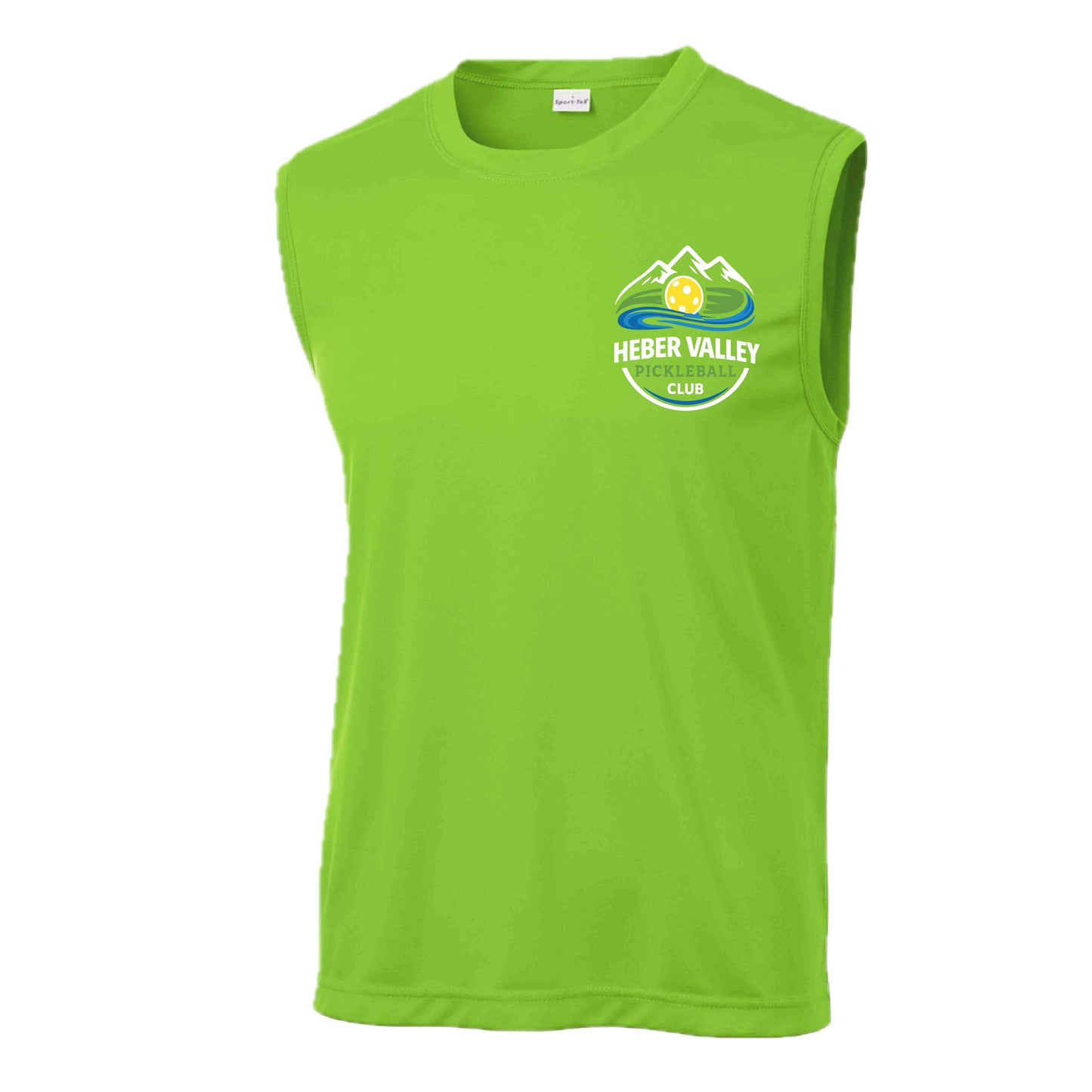 Heber Valley Pickleball Club (Customizable) | Men's Sleeveless Pickleball Performance T-Shirt | 100% Polyester