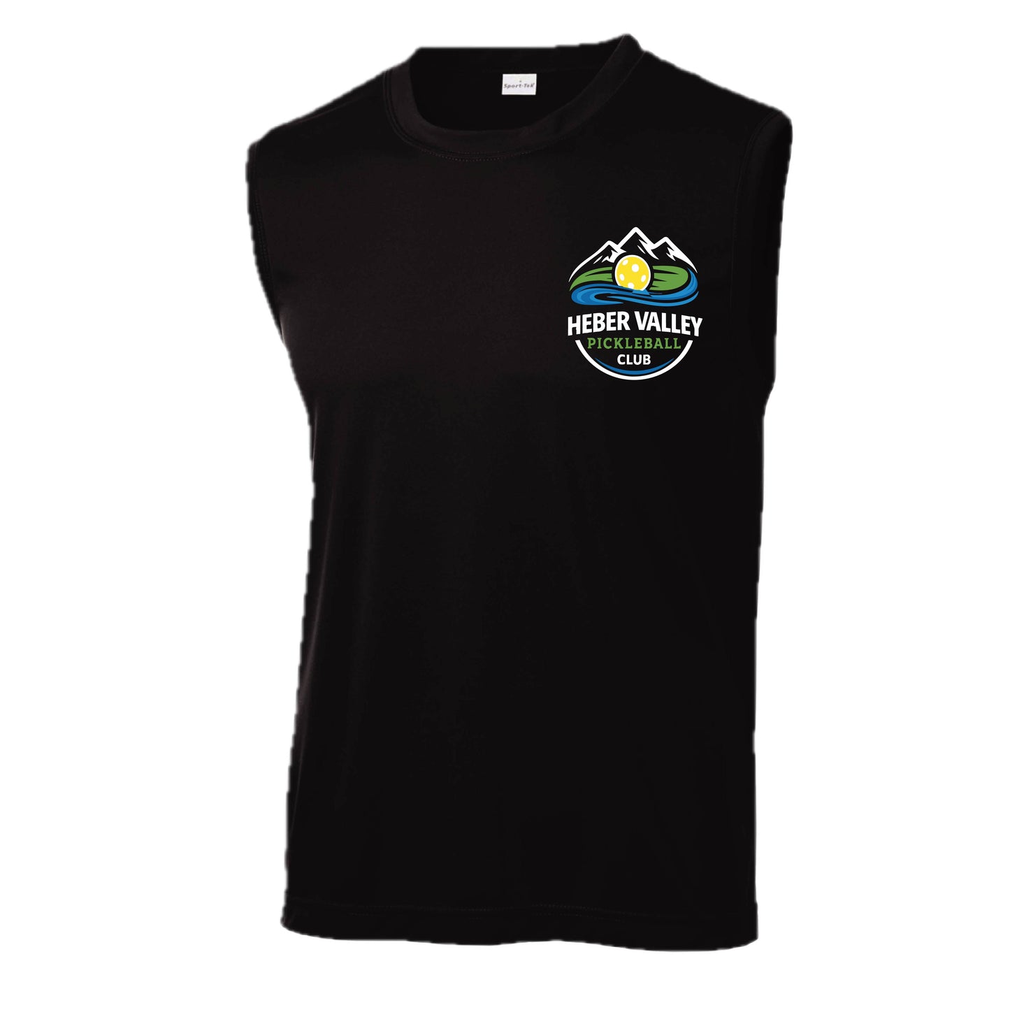 Heber Valley Pickleball Club (Customizable) | Men's Sleeveless Pickleball Performance T-Shirt | 100% Polyester
