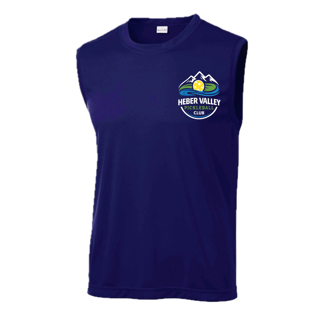 Heber Valley Pickleball Club (Customizable) | Men's Sleeveless Pickleball Performance T-Shirt | 100% Polyester