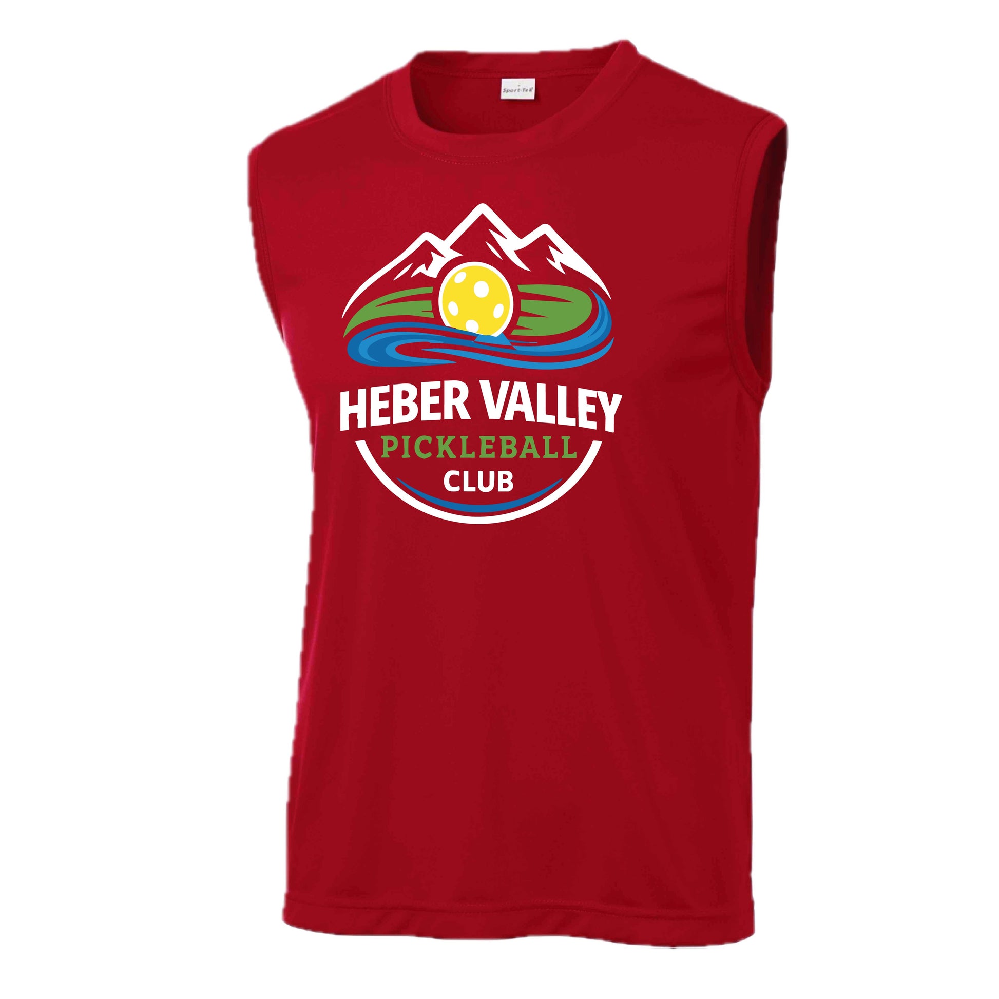 Heber Valley Pickleball Club (Customizable) | Men's Sleeveless Pickleball Performance T-Shirt | 100% Polyester