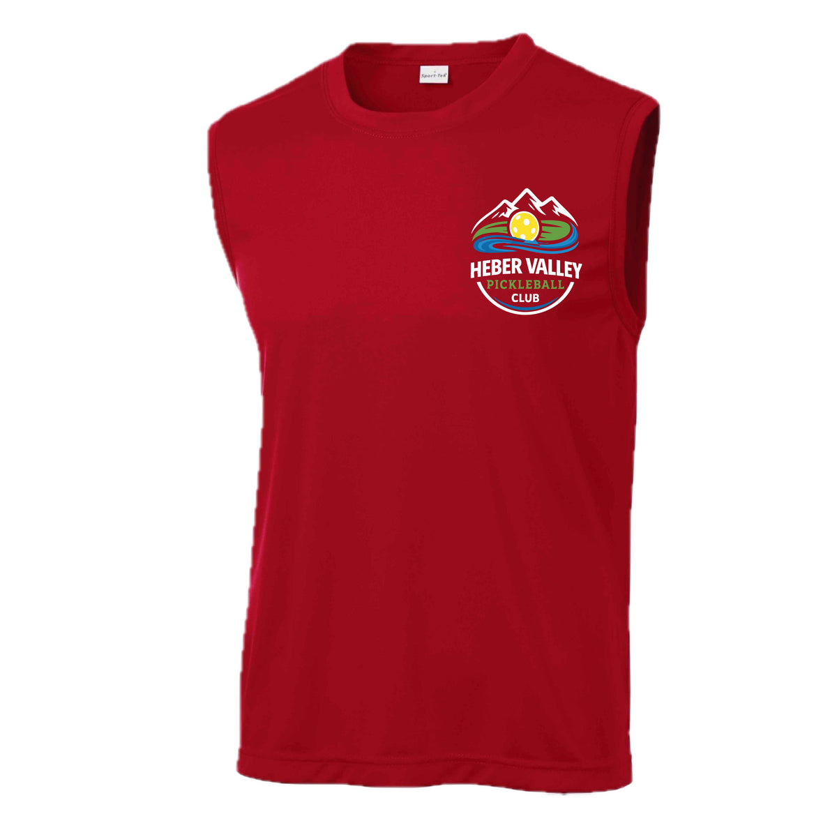 Heber Valley Pickleball Club (Customizable) | Men's Sleeveless Pickleball Performance T-Shirt | 100% Polyester