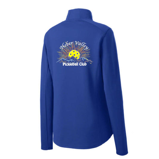 Heber Valley Pickleball Club (Customizable) | Women’s 1/4 Zip Pullover Athletic Shirt | 100% Polyester