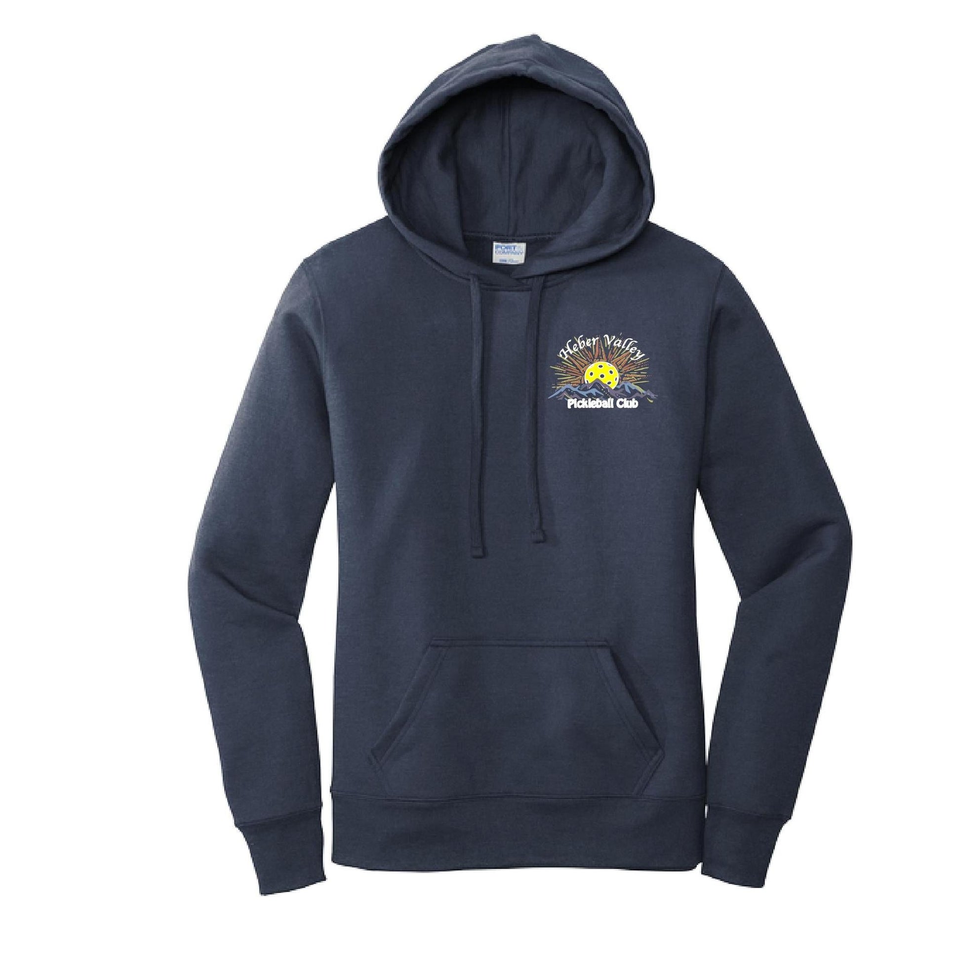 Heber Valley Pickleball Club (Customizable) | Women’s Fitted Hoodie Pickleball Sweatshirt | 50% Cotton 50% Poly Fleece
