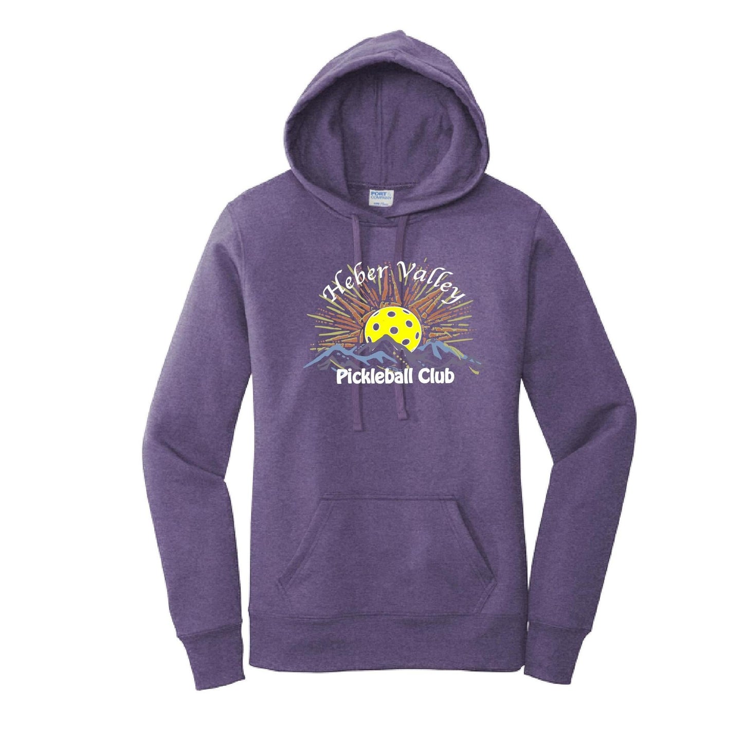 Heber Valley Pickleball Club (Customizable) | Women’s Fitted Hoodie Pickleball Sweatshirt | 50% Cotton 50% Poly Fleece