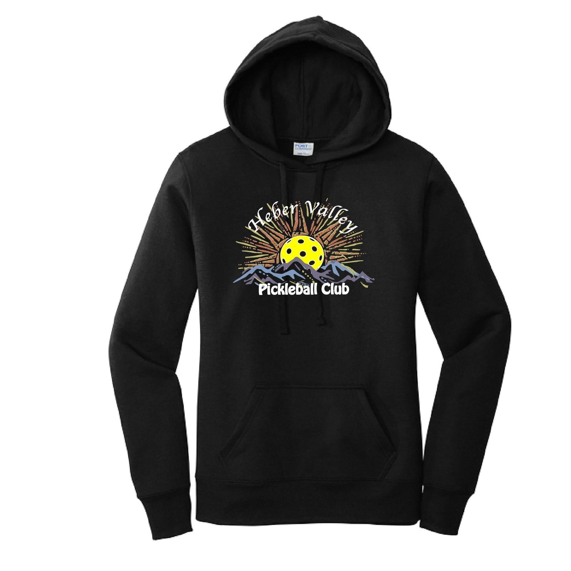 Heber Valley Pickleball Club (Customizable) | Women’s Fitted Hoodie Pickleball Sweatshirt | 50% Cotton 50% Poly Fleece