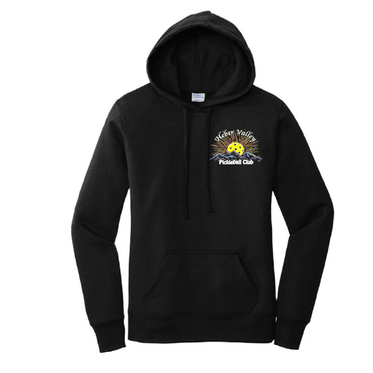 Heber Valley Pickleball Club (Customizable) | Women’s Fitted Hoodie Pickleball Sweatshirt | 50% Cotton 50% Poly Fleece