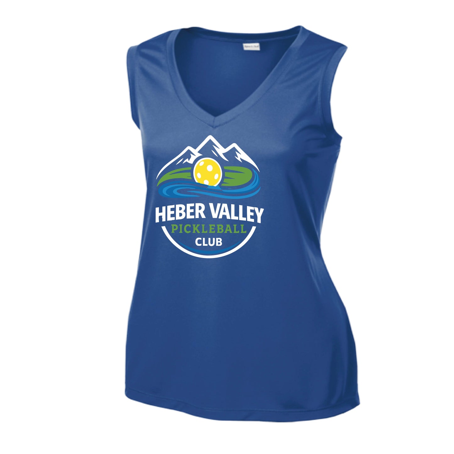Heber Valley Pickleball Club (Customizable) | Women’s Sleeveless Athletic Performance T-Shirt | 100% Polyester