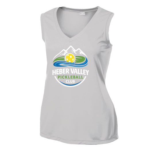 Heber Valley Pickleball Club (Customizable) | Women’s Sleeveless Athletic Performance T-Shirt | 100% Polyester