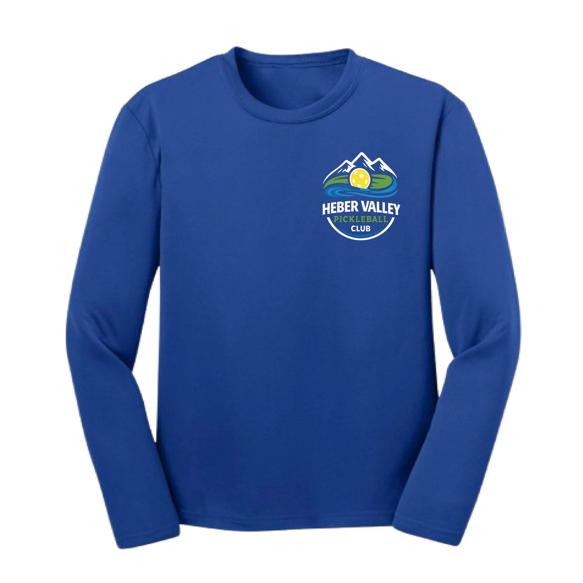 Heber Valley Pickleball Club (Customizable) | Youth Long Sleeve Pickleball Performance T-Shirts | 100% Polyester