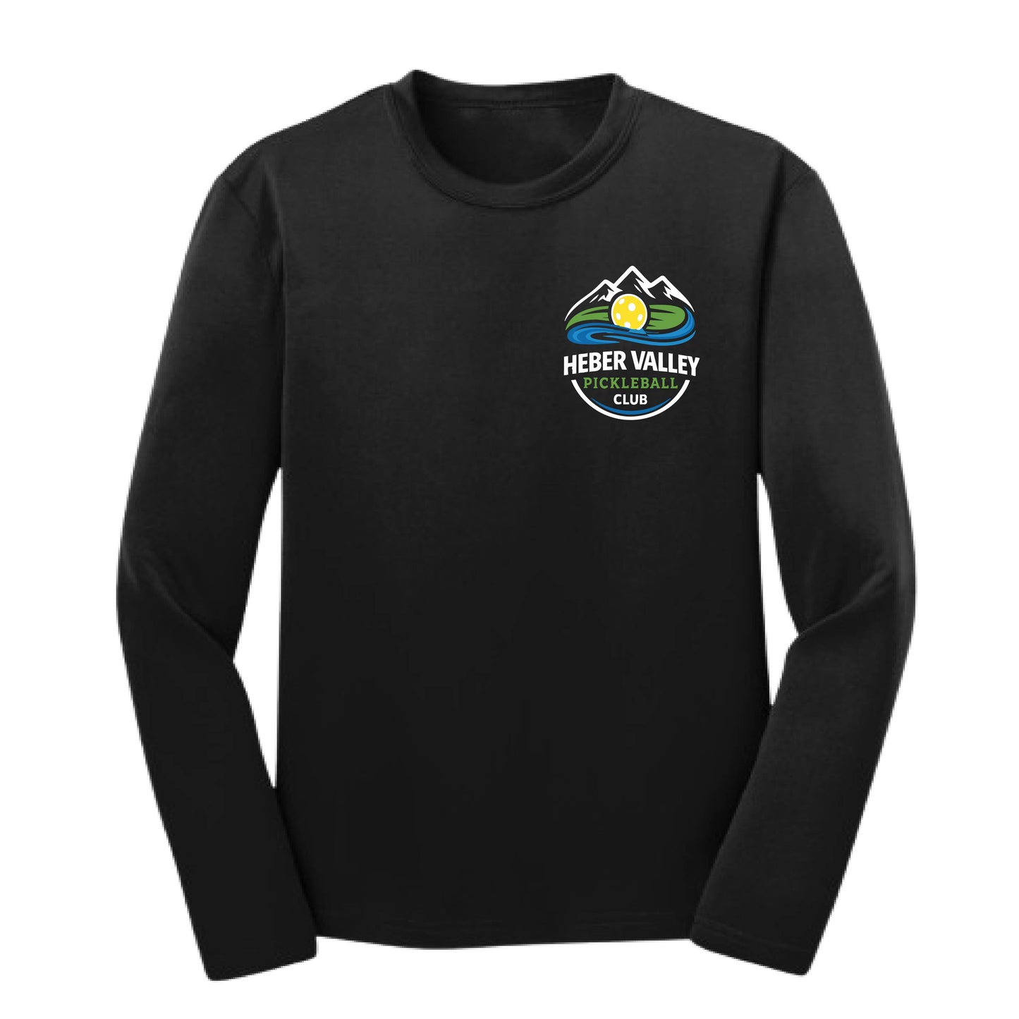 Heber Valley Pickleball Club (Customizable) | Youth Long Sleeve Pickleball Performance T-Shirts | 100% Polyester