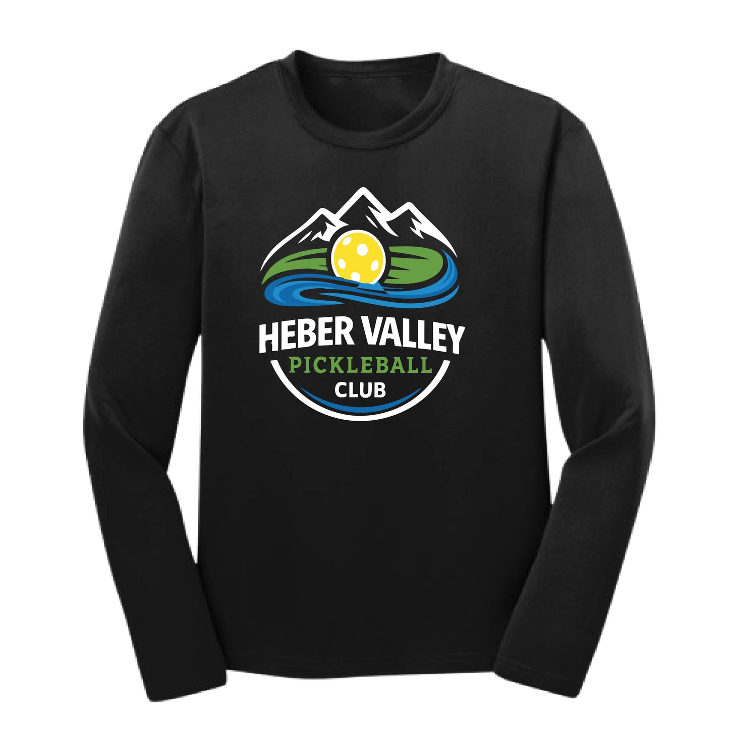 Heber Valley Pickleball Club (Customizable) | Youth Long Sleeve Pickleball Performance T-Shirts | 100% Polyester
