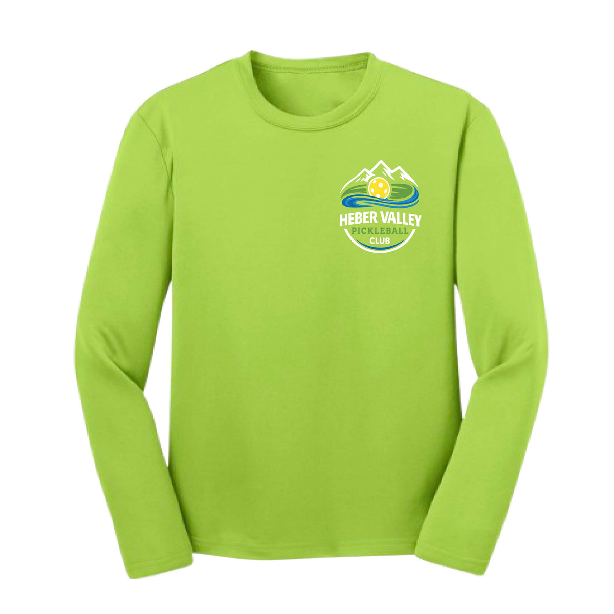 Heber Valley Pickleball Club (Customizable) | Youth Long Sleeve Pickleball Performance T-Shirts | 100% Polyester