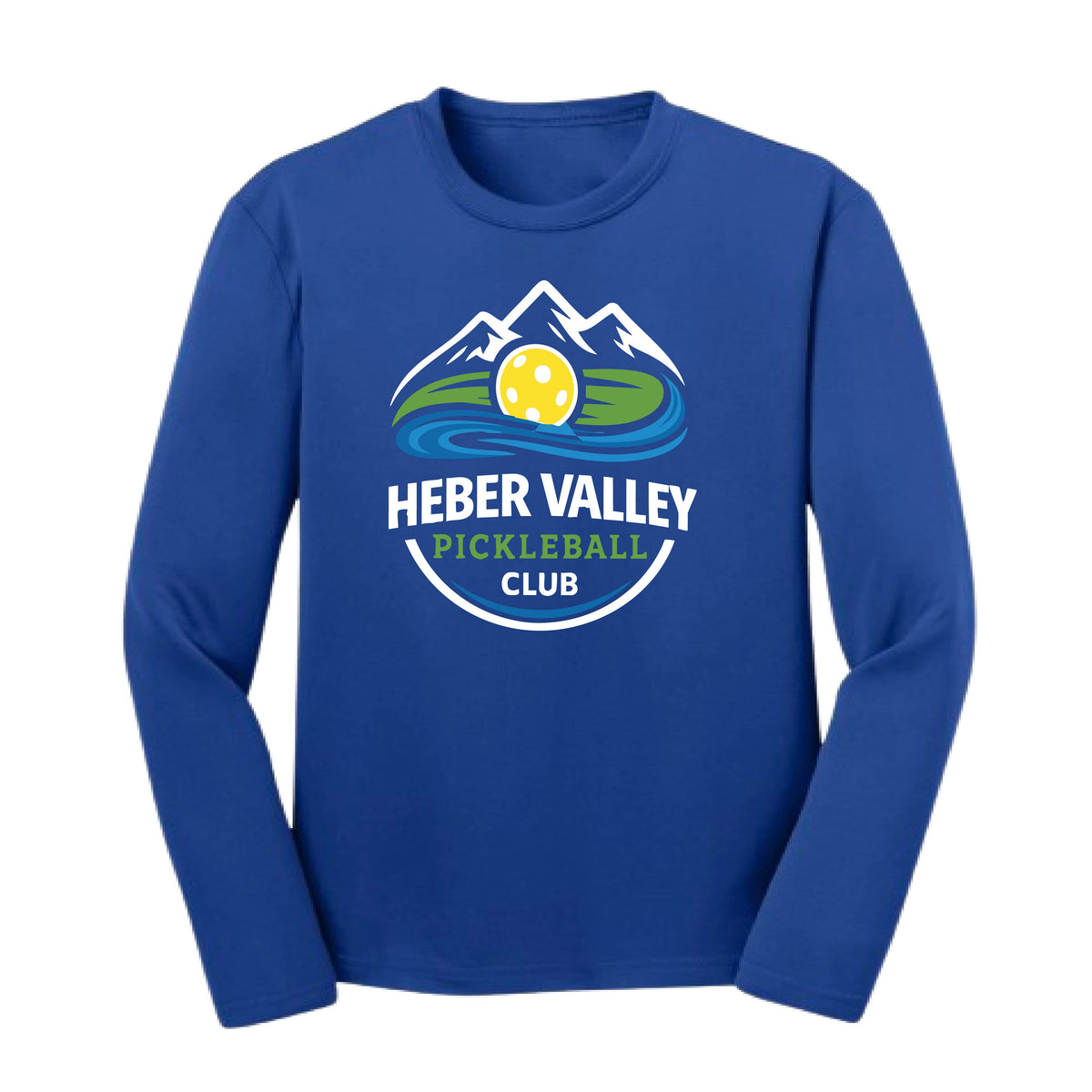 Heber Valley Pickleball Club (Customizable) | Youth Long Sleeve Pickleball Performance T-Shirts | 100% Polyester