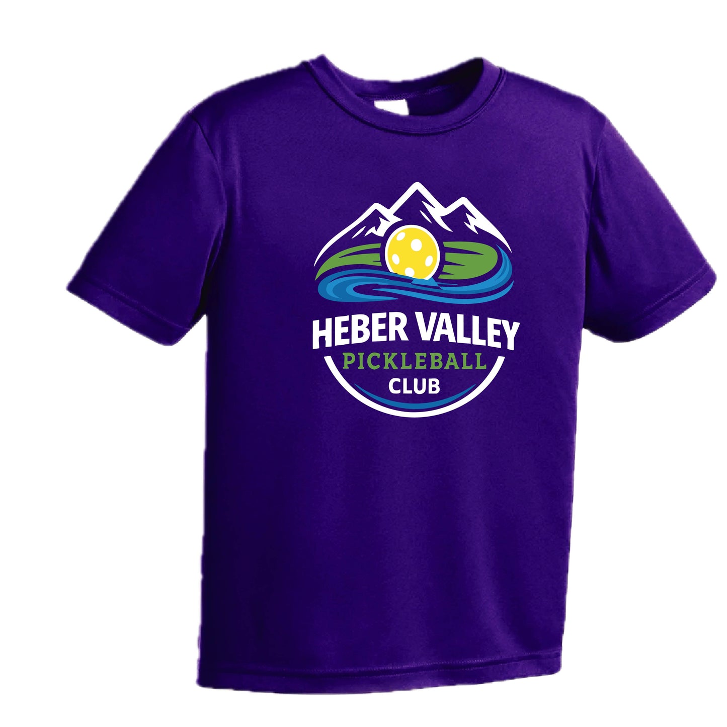 Heber Valley Pickleball Club (Customizable) | Youth Short Sleeve Pickleball Performance T-Shirts | 100% Polyester