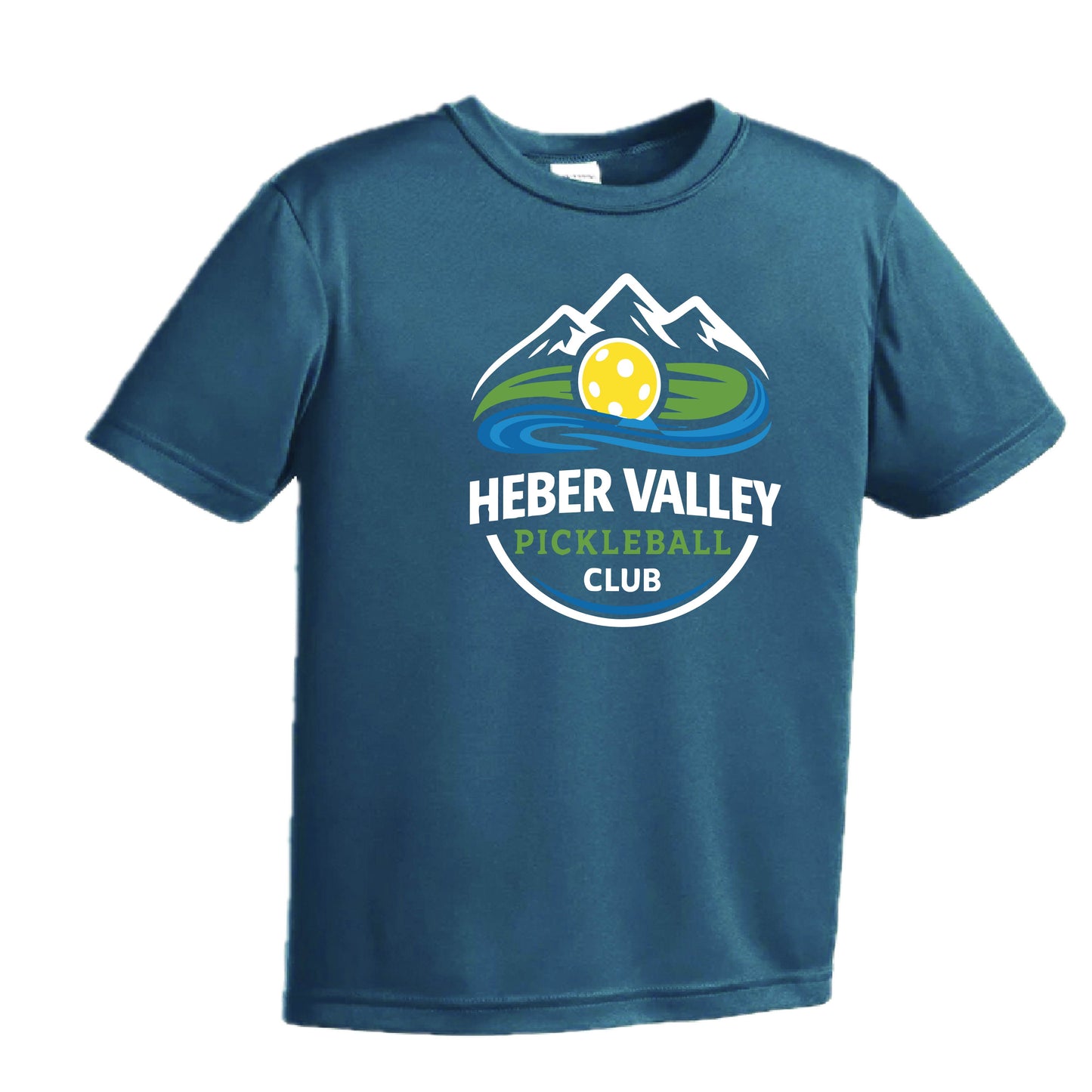 Heber Valley Pickleball Club (Customizable) | Youth Short Sleeve Pickleball Performance T-Shirts | 100% Polyester
