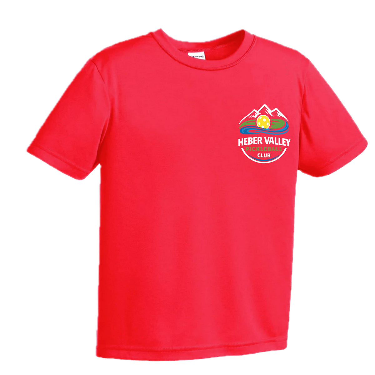 Heber Valley Pickleball Club (Customizable) | Youth Short Sleeve Pickleball Performance T-Shirts | 100% Polyester