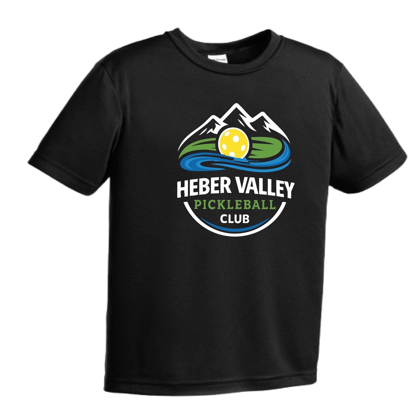 Heber Valley Pickleball Club (Customizable) | Youth Short Sleeve Pickleball Performance T-Shirts | 100% Polyester