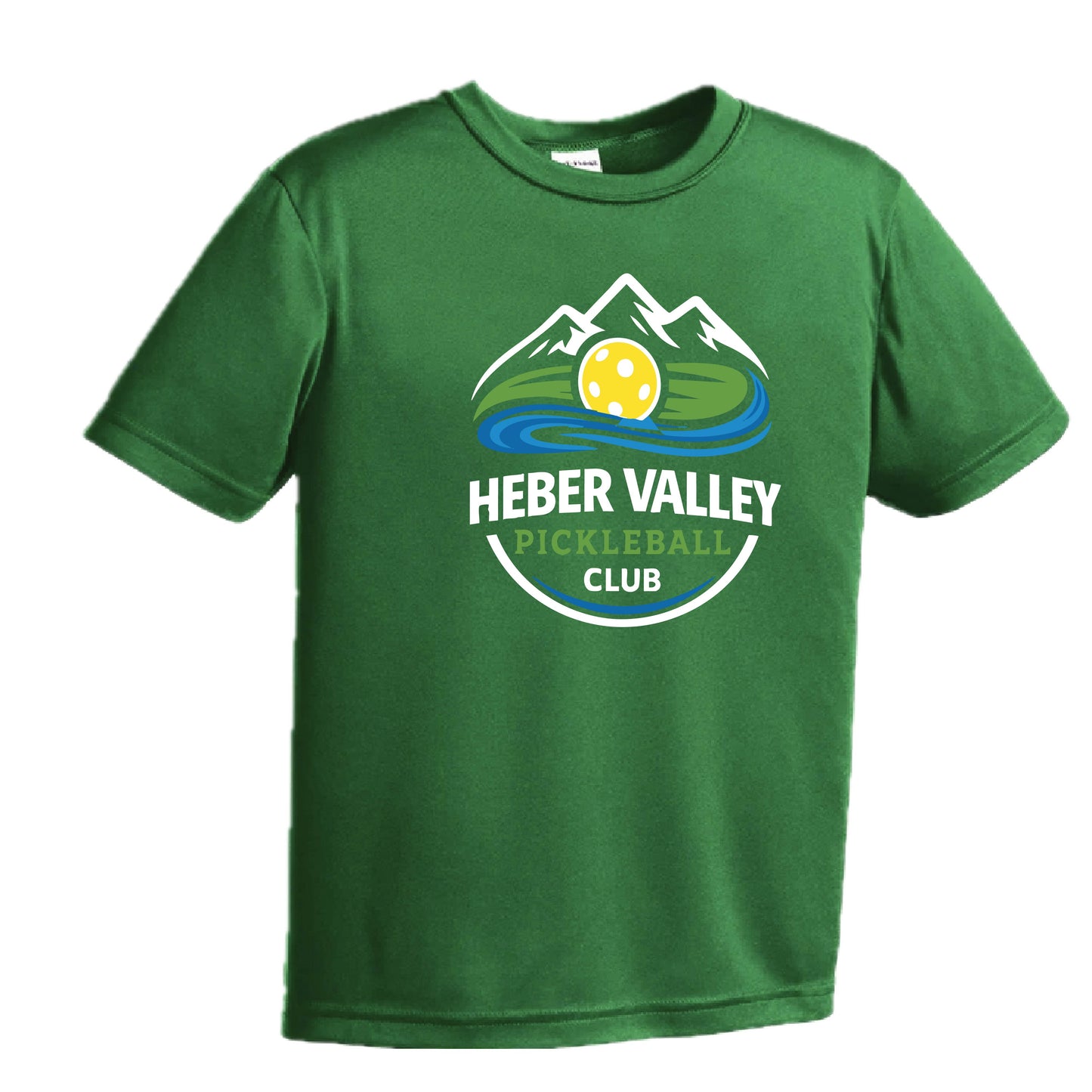 Heber Valley Pickleball Club (Customizable) | Youth Short Sleeve Pickleball Performance T-Shirts | 100% Polyester