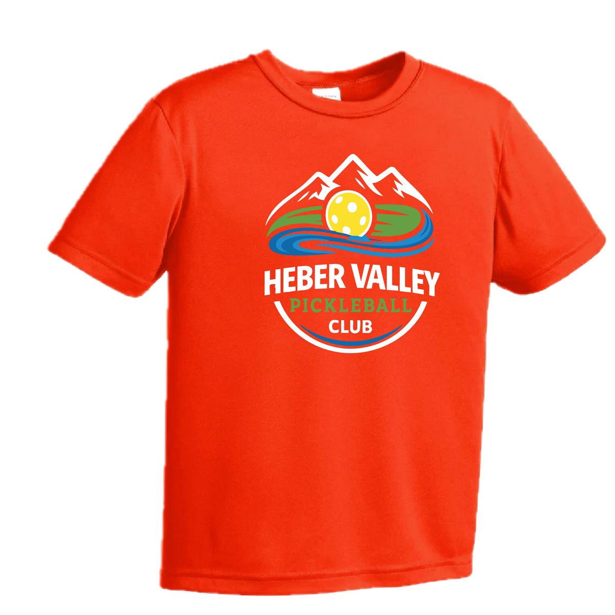 Heber Valley Pickleball Club (Customizable) | Youth Short Sleeve Pickleball Performance T-Shirts | 100% Polyester